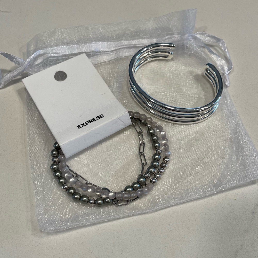 Express silver braclets